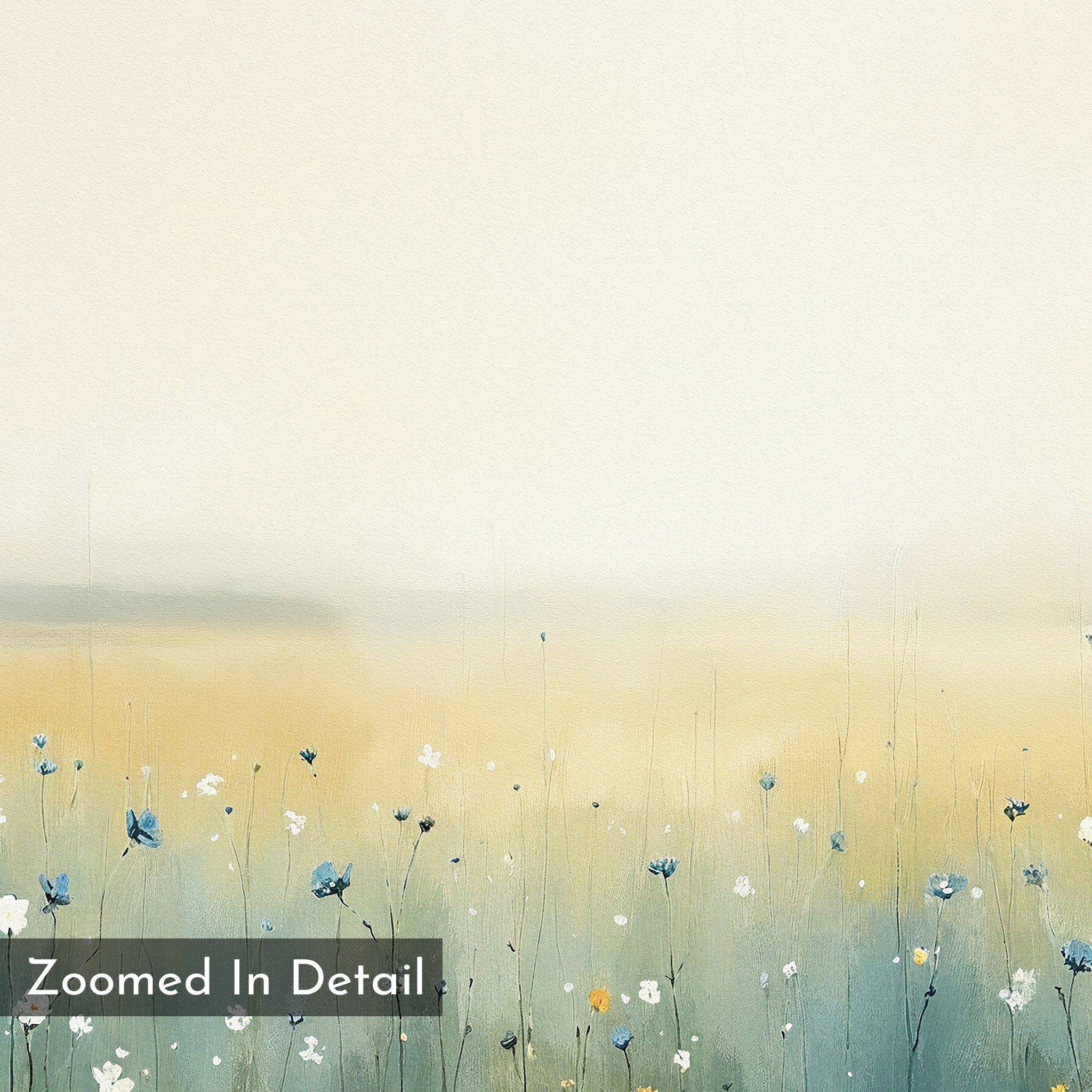Wildflower Hush at Daybreak – blue botanical canvas wall art print by Aspire Prints