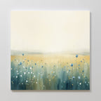 Wildflower Hush – blue botanical canvas wall art print by Aspire Prints