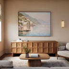Whispers of the Amalfi Coast – multicolour vintage canvas wall art print by Aspire Prints