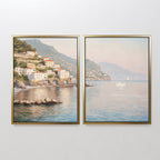 Whispers of the Amalfi – Set of 2 Canvas Prints set of 2 – multicolour vintage canvas wall art by Aspire Prints