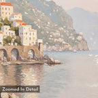 Whispers of the Amalfi Coast – multicolour vintage canvas wall art print by Aspire Prints