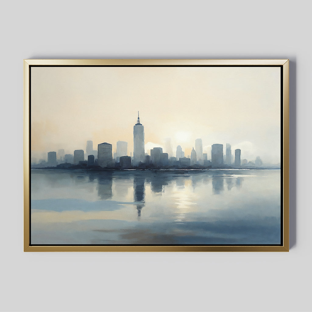 Skyline Whisper at First Light – blue landscape canvas wall art print by Aspire Prints