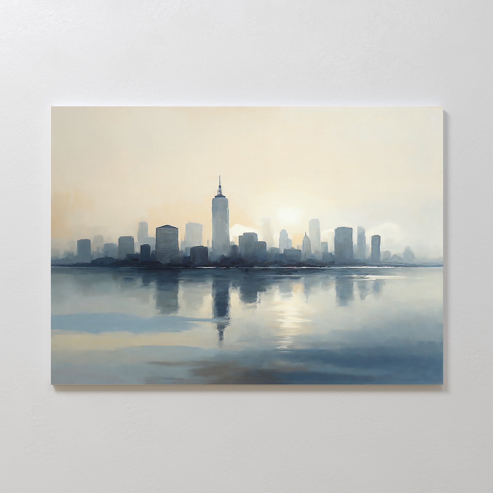 Skyline Whisper at First Light – blue landscape canvas wall art print by Aspire Prints