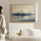 Skyline Whisper at First Light – blue landscape canvas wall art print by Aspire Prints