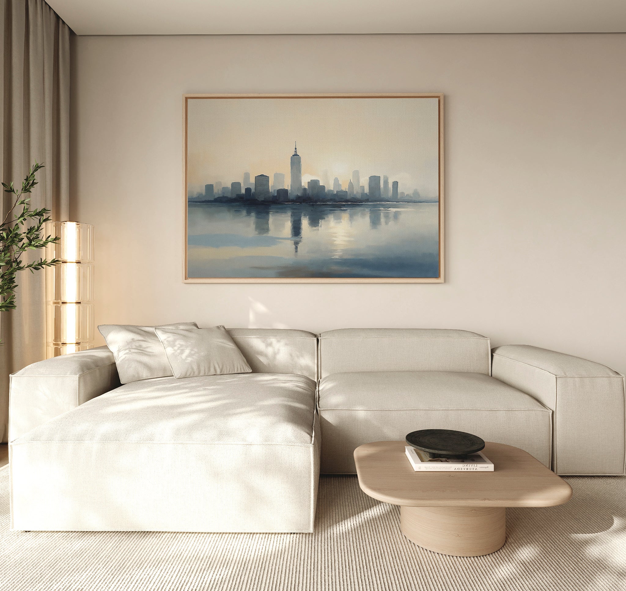 Skyline Whisper at First Light – blue landscape canvas wall art print by Aspire Prints