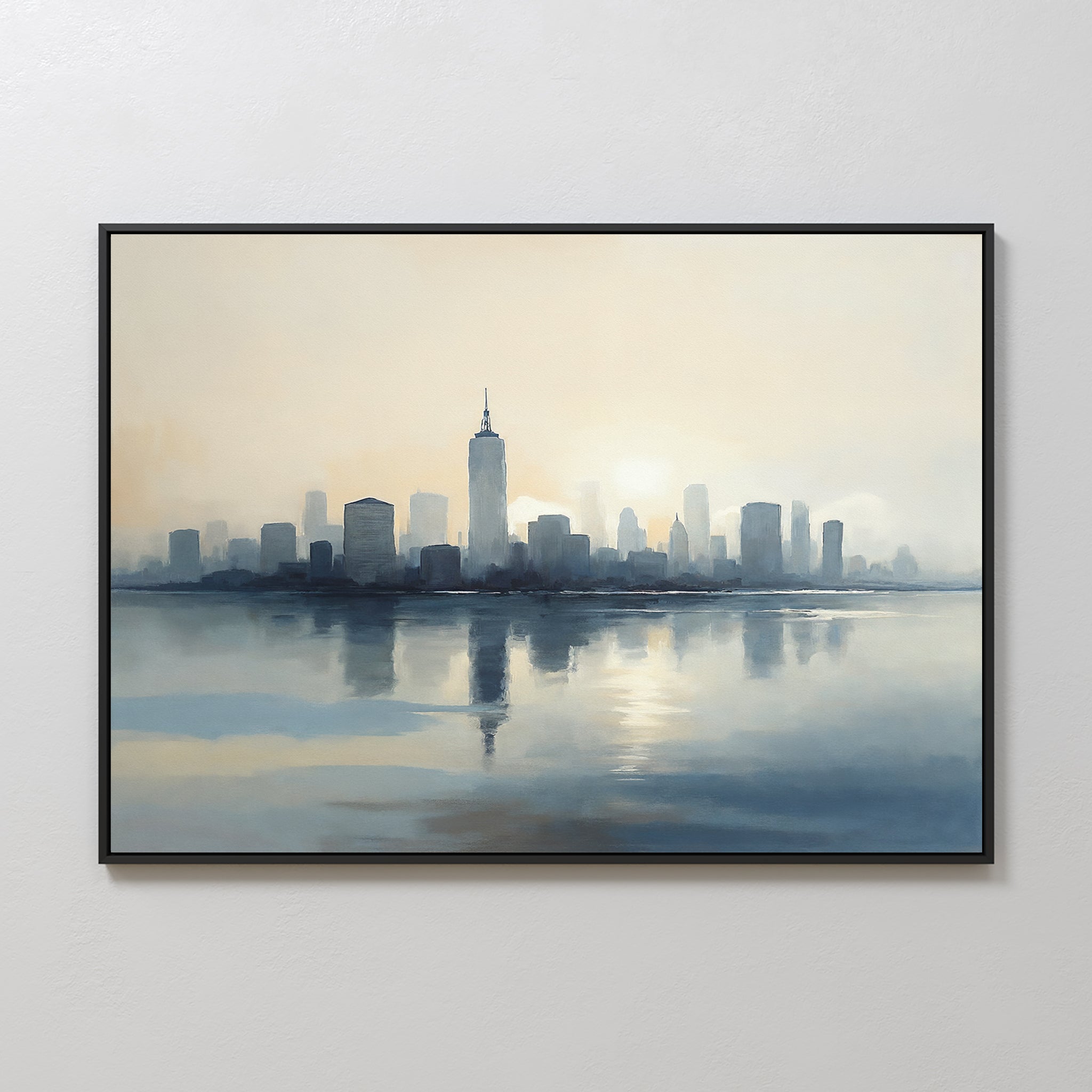 Skyline Whisper at First Light – blue landscape canvas wall art print by Aspire Prints