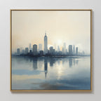 Skyline Hush at First Light – blue landscape canvas wall art print by Aspire Prints
