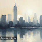 Skyline Hush at First Light – blue landscape canvas wall art print by Aspire Prints