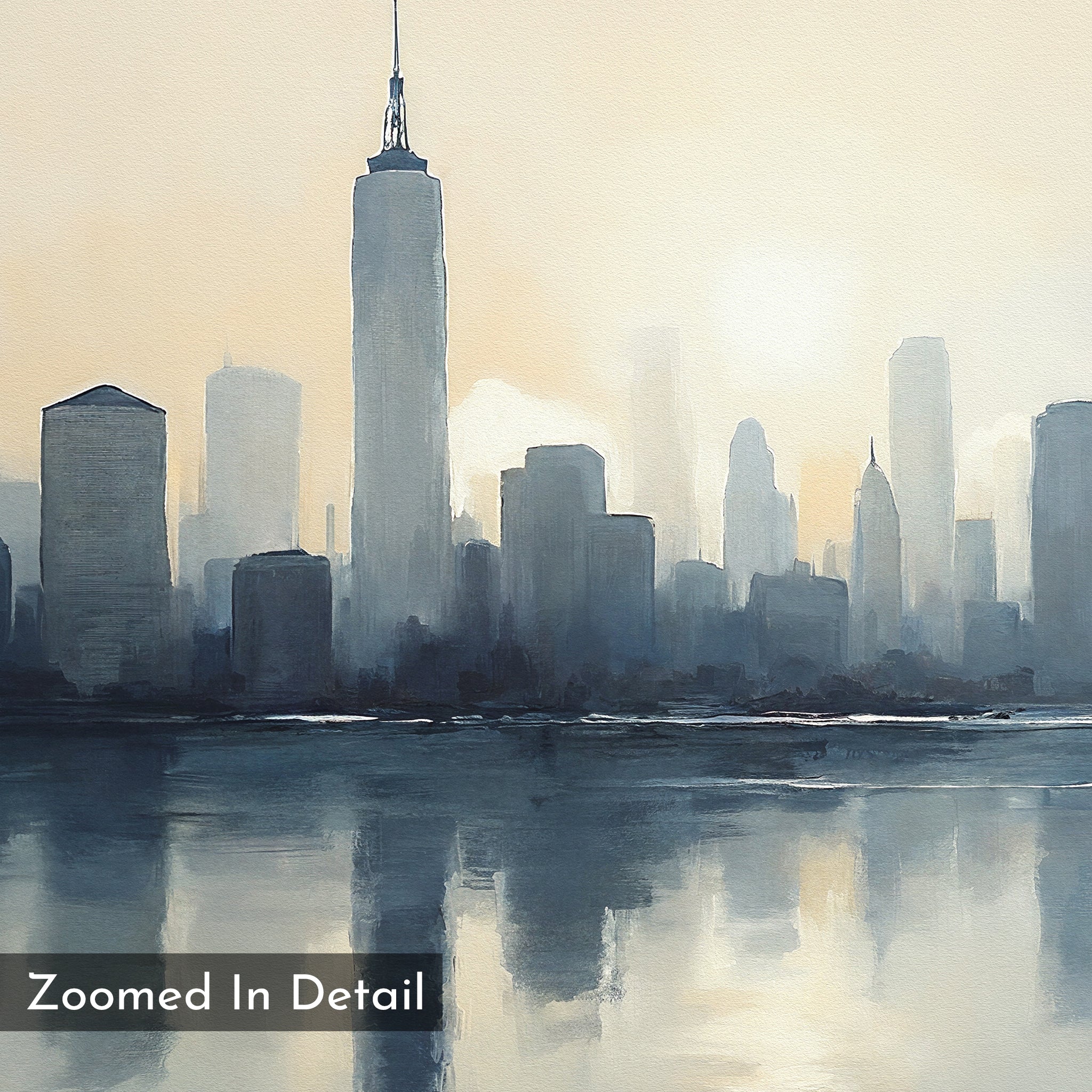 Skyline Hush at First Light – blue landscape canvas wall art print by Aspire Prints