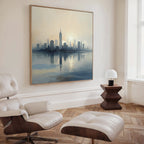 Skyline Hush at First Light – blue landscape canvas wall art print by Aspire Prints