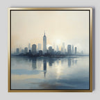 Skyline Hush at First Light – blue landscape canvas wall art print by Aspire Prints