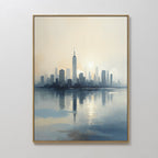 Skyline Hush at First Light Canvas Print – blue landscape canvas wall art print by Aspire Prints