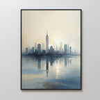 Skyline Hush at First Light Canvas Print – blue landscape canvas wall art print by Aspire Prints