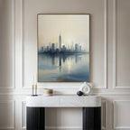 Skyline Hush at First Light Canvas Print – blue landscape canvas wall art print by Aspire Prints