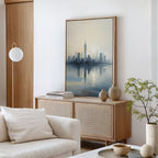 Skyline Hush at First Light Canvas Print – blue landscape canvas wall art print by Aspire Prints