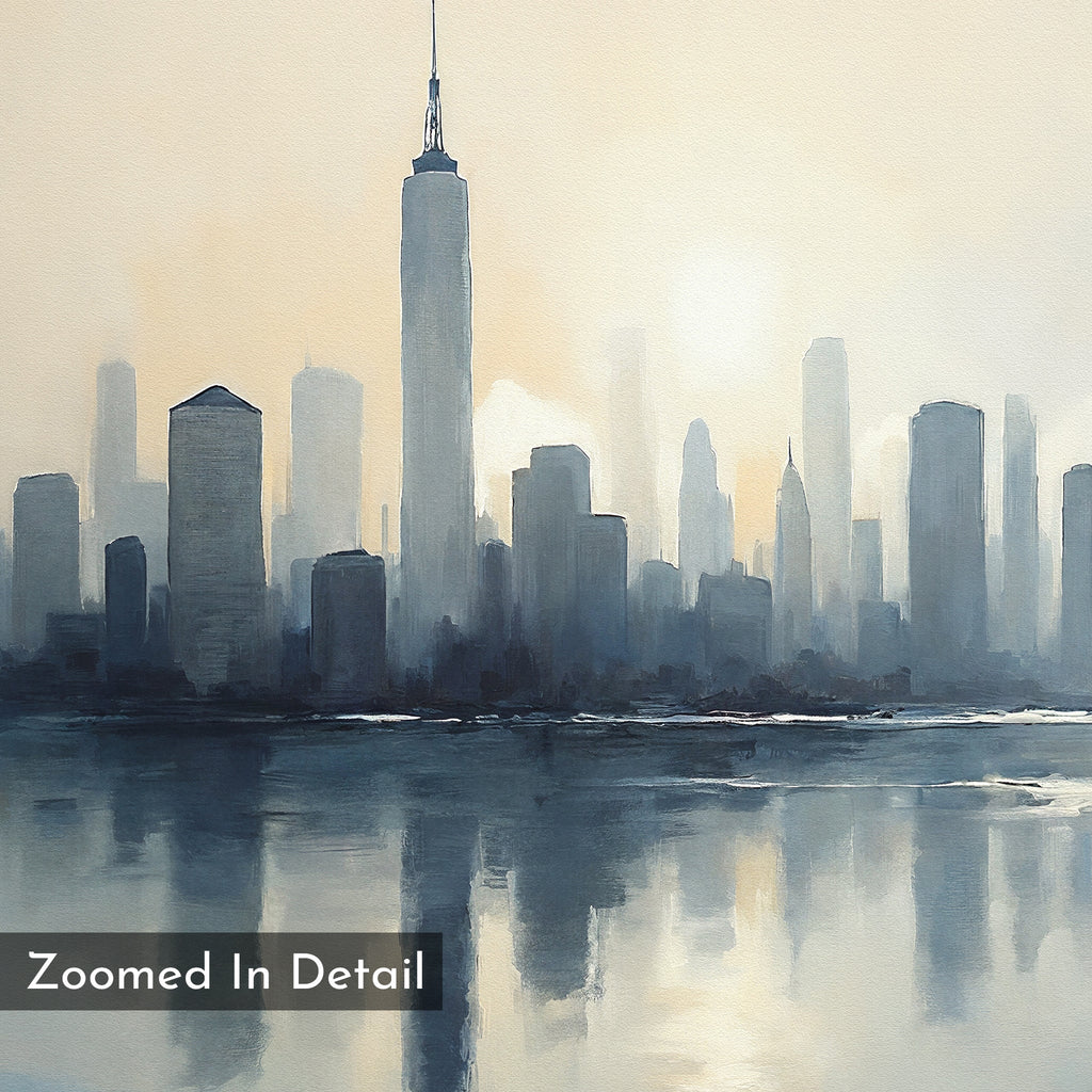Skyline Hush at First Light Canvas Print – blue landscape canvas wall art print by Aspire Prints