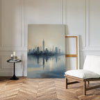Skyline Hush at First Light Canvas Print – blue landscape canvas wall art print by Aspire Prints