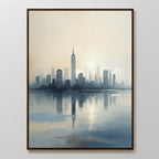 Skyline Hush at First Light Canvas Print – blue landscape canvas wall art print by Aspire Prints