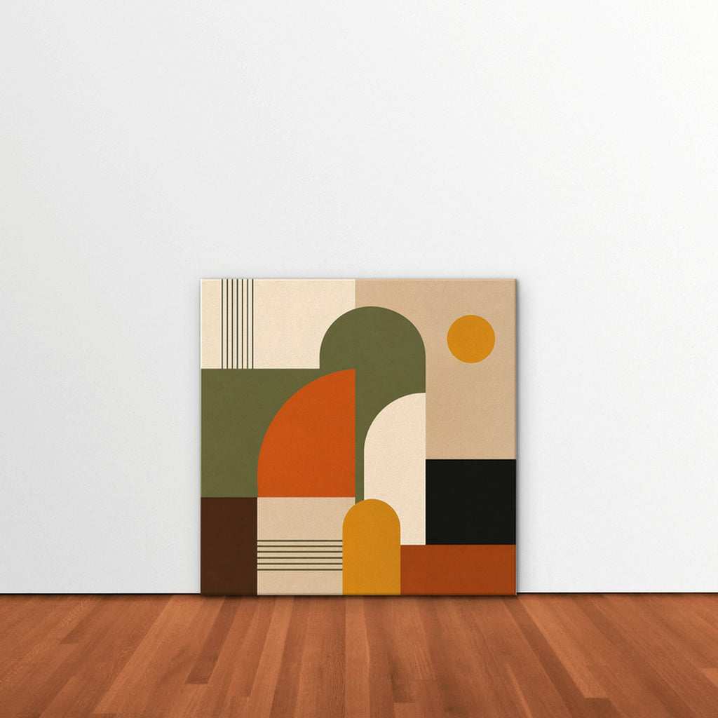 Mid-Century Arches Canvas Art - Square – Stretched Canvas Only in room setting
