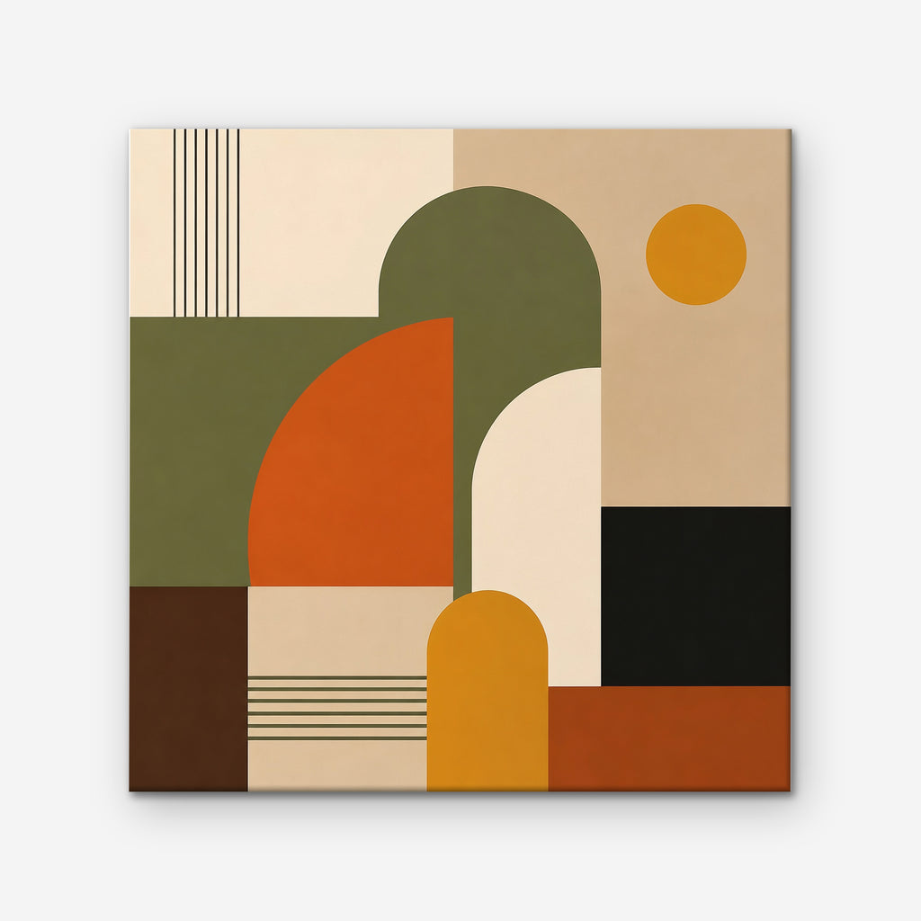 Mid-Century Arches Canvas Art - Square – Stretched Canvas Only on white background