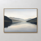 Whispering Reflections – neutral-toned landscape canvas wall art print by Aspire Prints