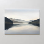 Whispering Reflections – neutral-toned landscape canvas wall art print by Aspire Prints