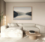 Whispering Reflections – neutral-toned landscape canvas wall art print by Aspire Prints