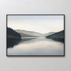 Whispering Reflections – neutral-toned landscape canvas wall art print by Aspire Prints
