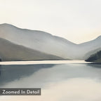 Mirrored Silence of the Highlands – neutral-toned landscape canvas wall art print by Aspire Prints