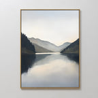 Whispering Reflections – neutral-toned landscape canvas wall art print by Aspire Prints