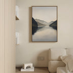 Whispering Reflections – neutral-toned landscape canvas wall art print by Aspire Prints