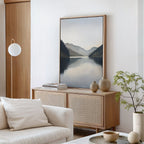 Whispering Reflections – neutral-toned landscape canvas wall art print by Aspire Prints