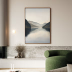 Whispering Reflections – neutral-toned landscape canvas wall art print by Aspire Prints