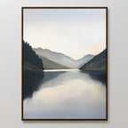Whispering Reflections – neutral-toned landscape canvas wall art print by Aspire Prints