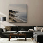 Misty Pine Coast Canvas Art - Square – Stretched Canvas Only in room setting