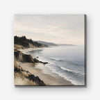 Misty Pine Coast Canvas Art - Square – Stretched Canvas Only on white background