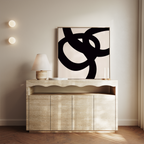 Ink & Ember – black abstract canvas wall art print by Aspire Prints