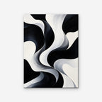 Monochrome Swirl Canvas Art - Vertical – Stretched Canvas Only on white background