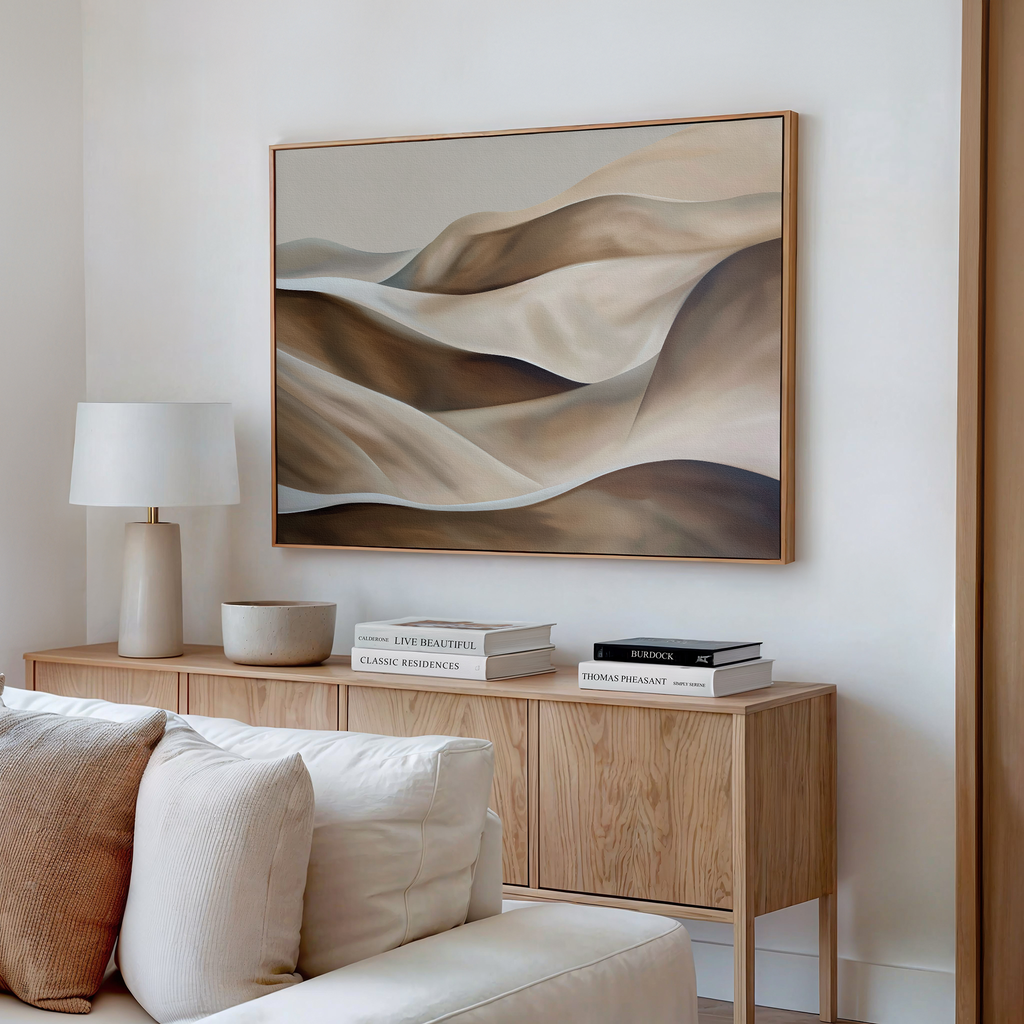 Whispers of the Dunes – earthy brown landscape canvas wall art print by Aspire Prints