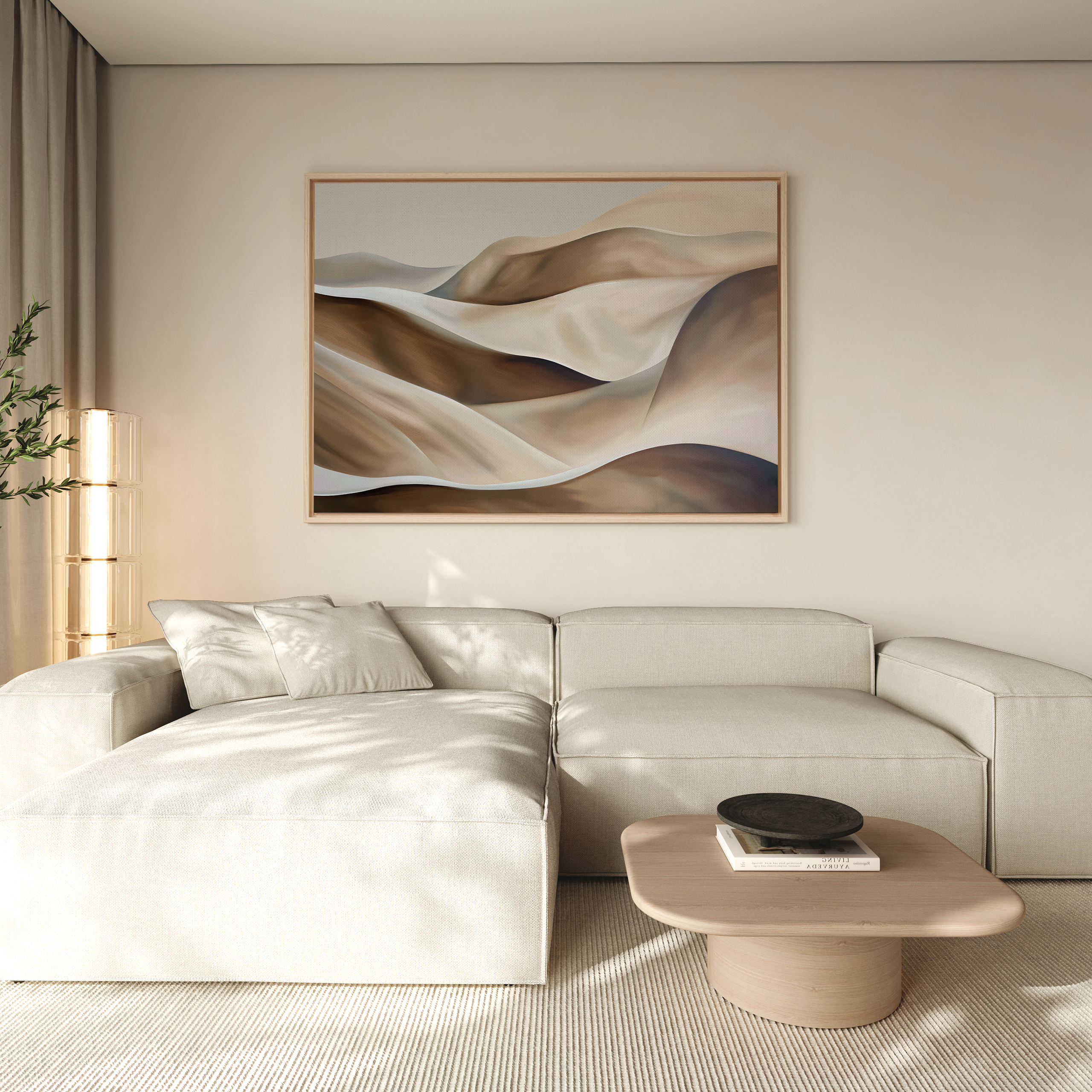 Whispers of the Dunes – earthy brown landscape canvas wall art print by Aspire Prints