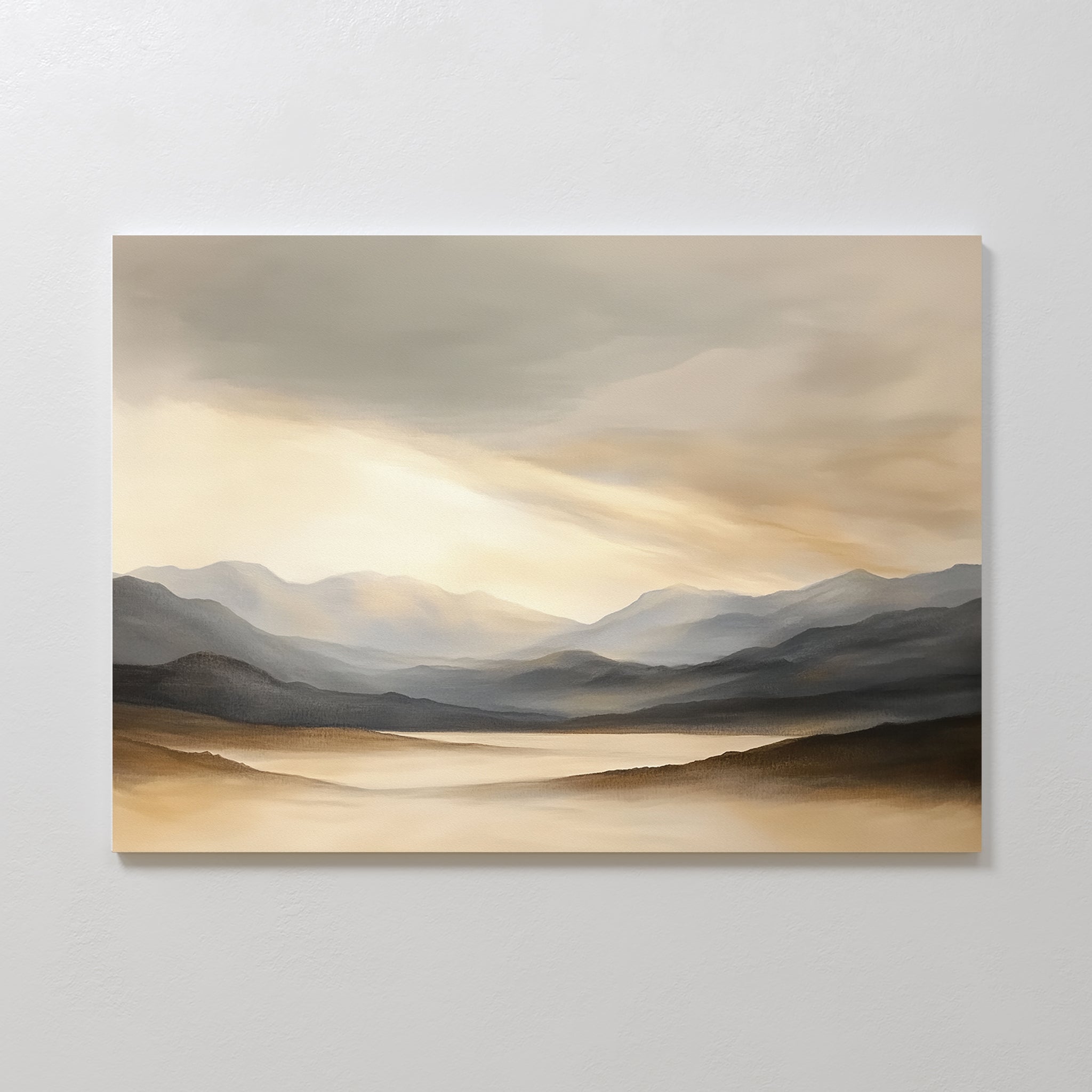 Whispers of the Highlands – earthy brown landscape canvas wall art print by Aspire Prints
