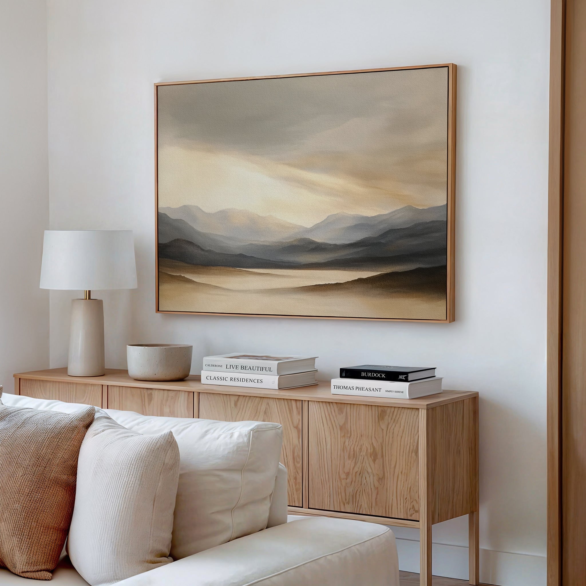 Whispers of the Highlands – earthy brown landscape canvas wall art print by Aspire Prints