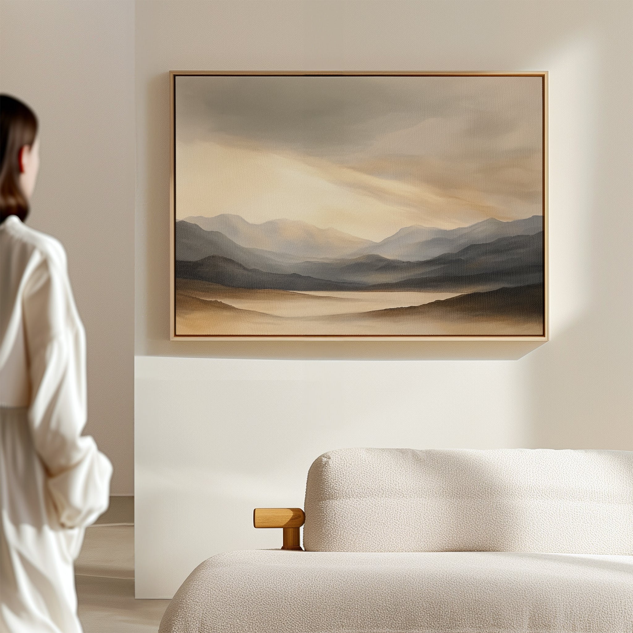 Whispers of the Highlands – earthy brown landscape canvas wall art print by Aspire Prints