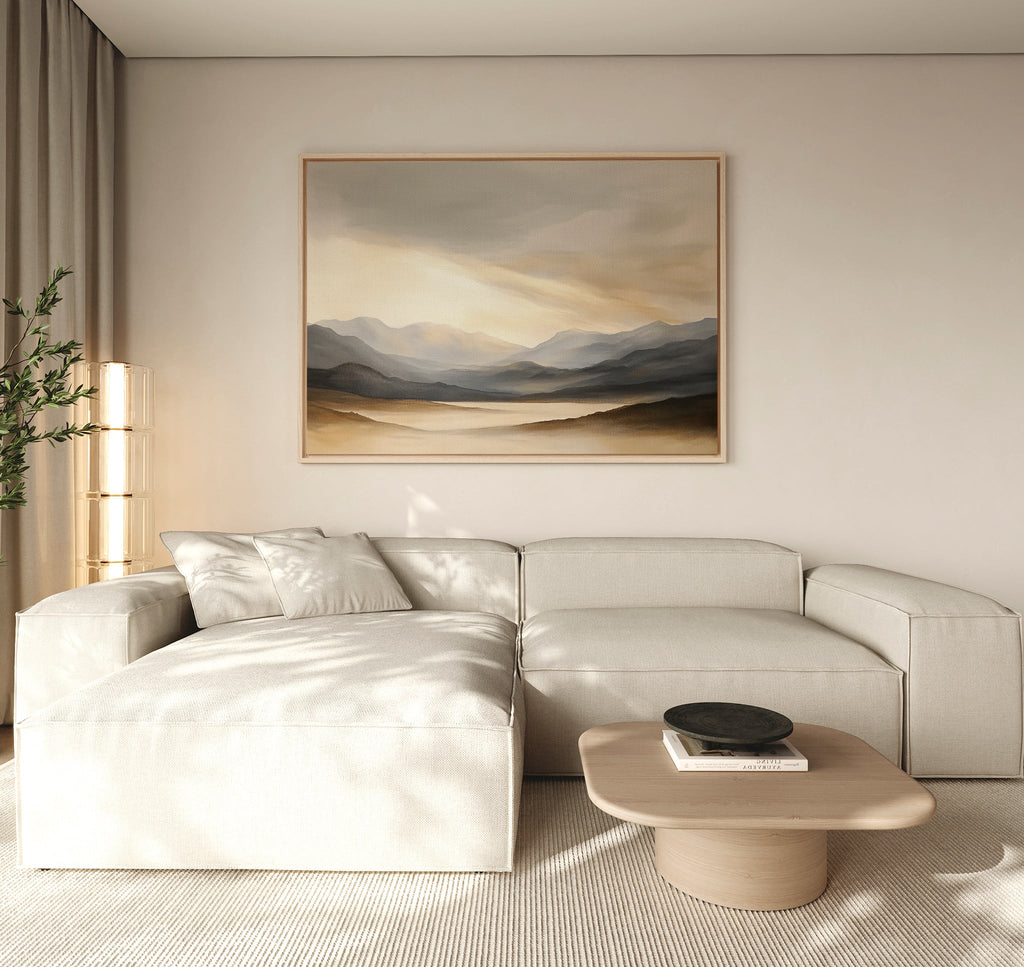 Whispers of the Highlands – earthy brown landscape canvas wall art print by Aspire Prints