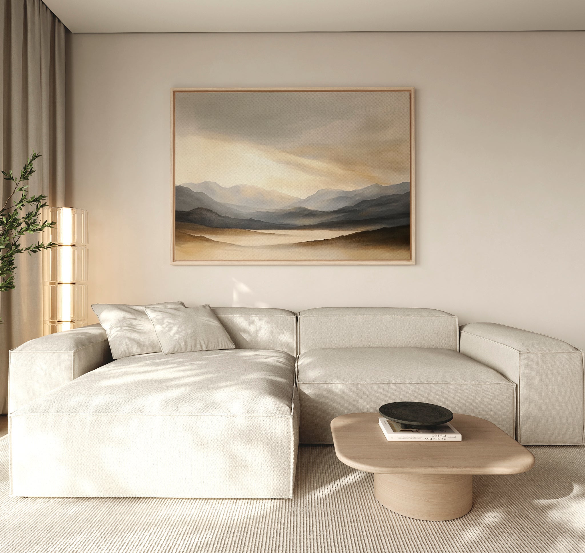 Whispers of the Highlands – earthy brown landscape canvas wall art print by Aspire Prints