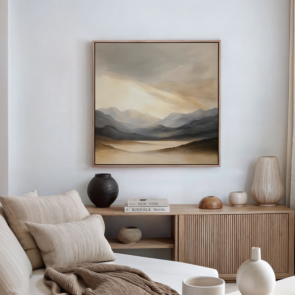 Whispers of the Highlands – earthy brown landscape canvas wall art print by Aspire Prints