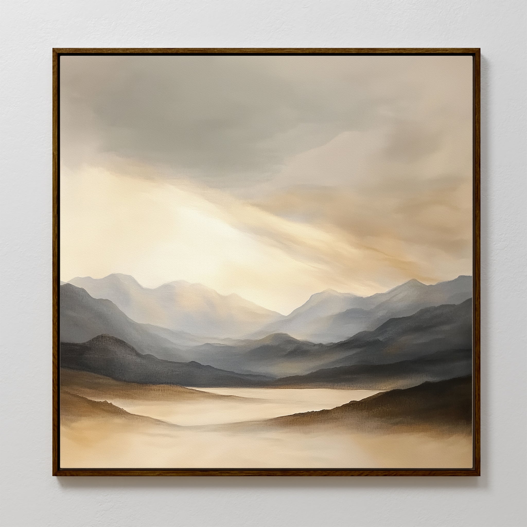 Whispers of the Highlands – earthy brown landscape canvas wall art print by Aspire Prints