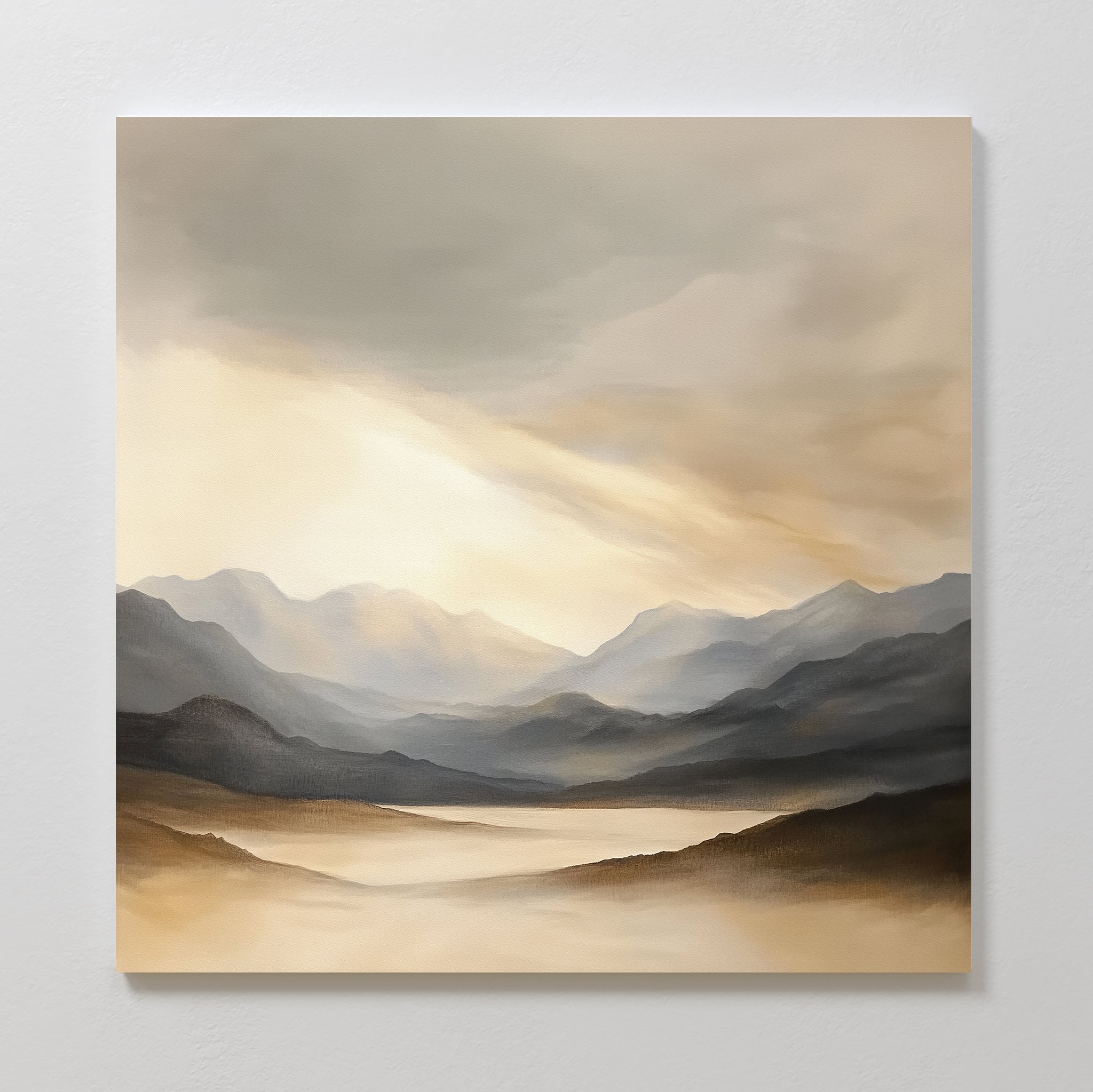 Whispers of the Highlands – earthy brown landscape canvas wall art print by Aspire Prints