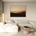 Ember Hills at Twilight – neutral-toned desert canvas wall art print by Aspire Prints