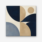 Navy and Tan Geometry Canvas Art - Square – Stretched Canvas Only on white background